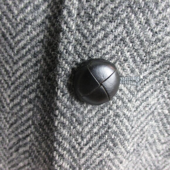 Imperial by Haggar 40 Men's Tweed Sport Coat Blazer Jacket Gray Herringbone Wool - Picture 6 of 8